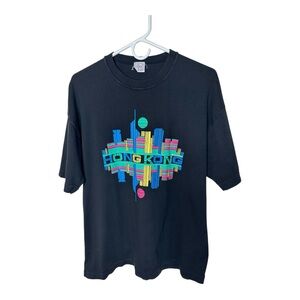 Vintage 80s 90s Dim Sum Shirts Hong Kong Tourist T-shirt Single Stitch Size XL